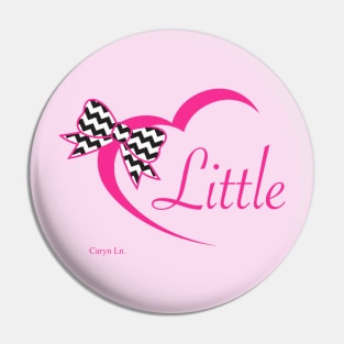 My Little - Chevron Bow and Heart Pin