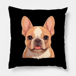 Portrait Brown French Bulldog Pillow