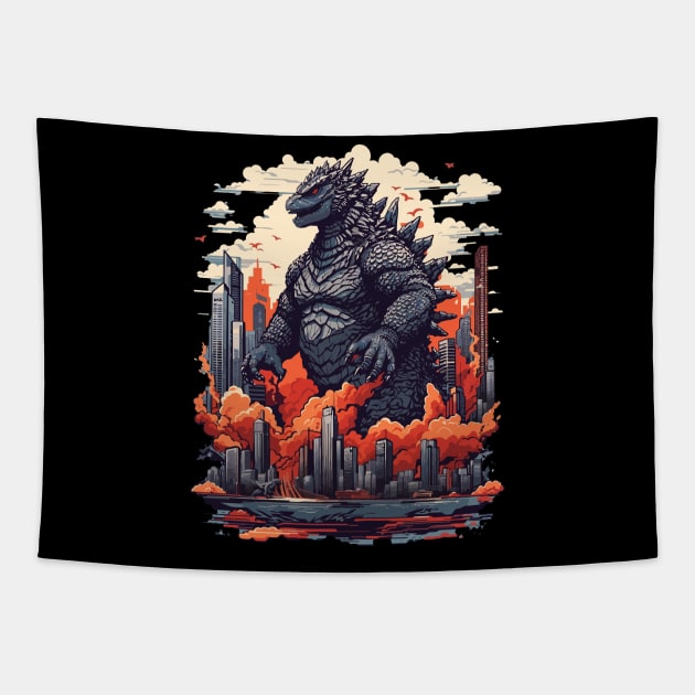 Godzilla Tapestry by Kaine Ability