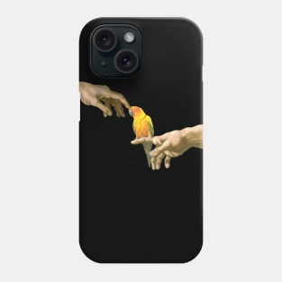 scritching a sunconure Phone Case