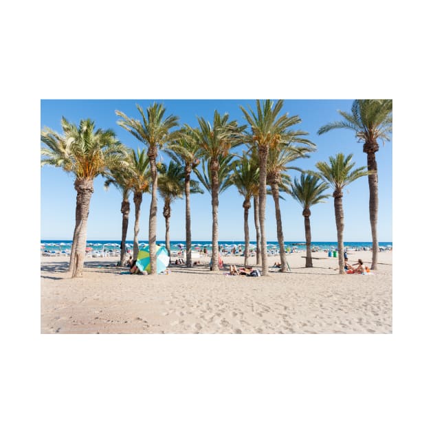 Summer Mediterranean beach scenes La Vila Joisa, Alicante Spain by brians101