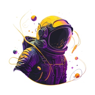 galaxy austronaut, fade cororfull, space, interstellar T-Shirt