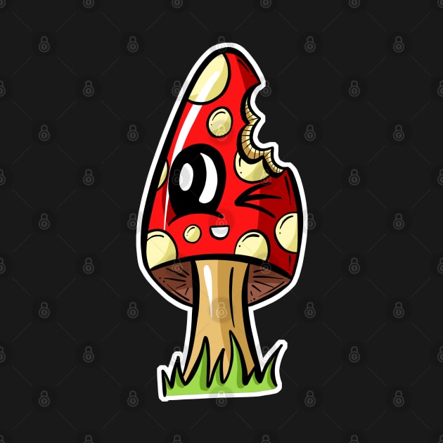 Magic Mushroom - Taken A Nibble by Squeeb Creative