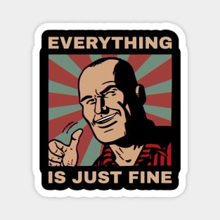 Everything is Just Fine Comic Pop Art Dad Magnet