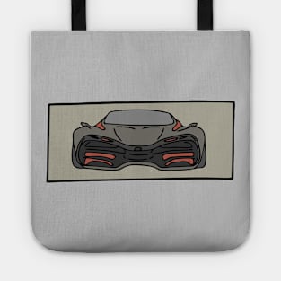 front of a super faster car Tote