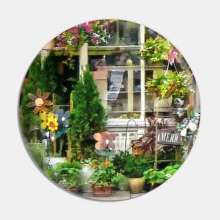 Strasburg PA - Flower Shop With Birdhouse Pin