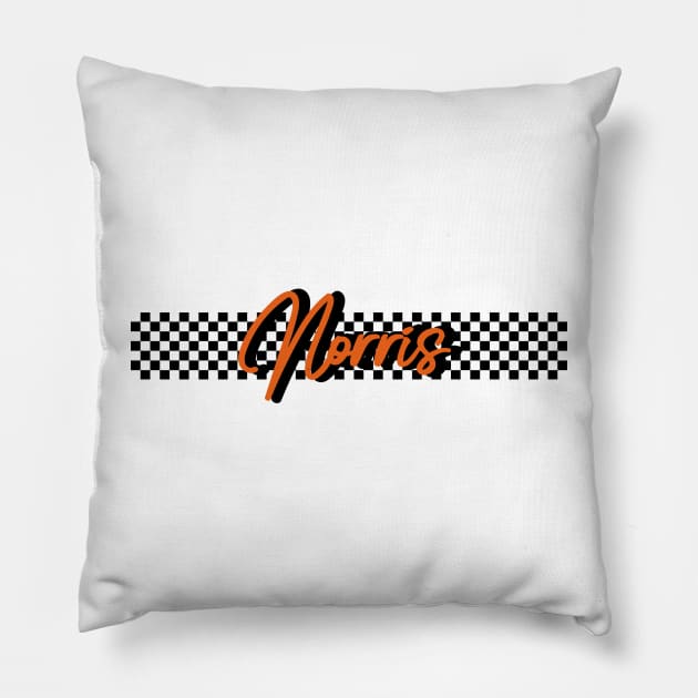 Race Flag Design 2 - Lando Norris Pillow by GreazyL