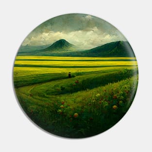 Peaceful Yellow Field | Maze Pin