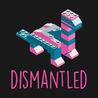 extinct dimantled lego brick funny dinossaur T-Shirt