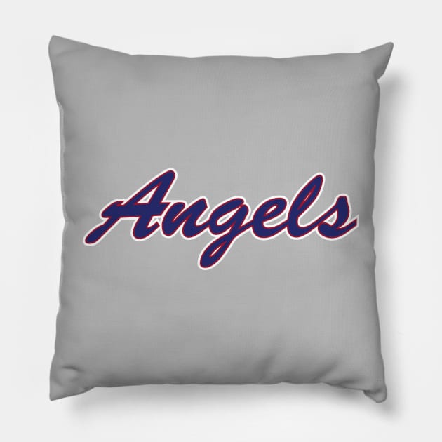 Angels Script – blue Pillow by SHAngelsShop