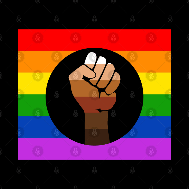 QPOC Pride Flag - Black Fist by valentinahramov