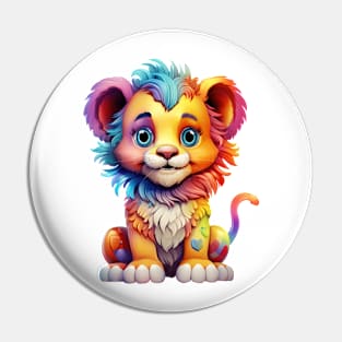 Rainbow Baby Lion Pin