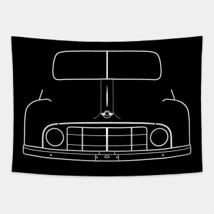 Morris Minor MM classic car outline (white) Tapestry