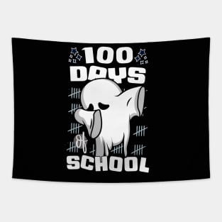100 days of school featuring a Cute dabbing ghost #3 Tapestry