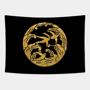 Japanese Mon Nami ni Tsubame Tapestry