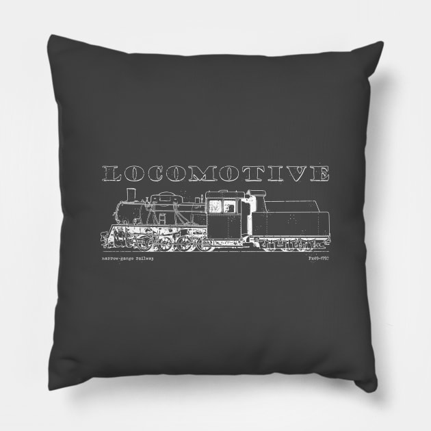 Drawing of narrow-gauge railway locomotive Pillow by StefanAlfonso