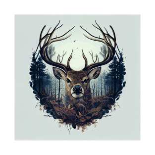 Woodland Royalty White tailed deer T-Shirt