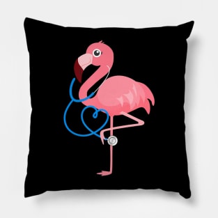 Medical Doctor Nurse Pediatrics Flamingo Pillow