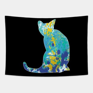 Cool cats cat colorful t-shirt Tapestry