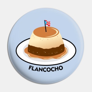 Flancocho Puerto Rico Food Dessert Boricua Flan Cake Pin