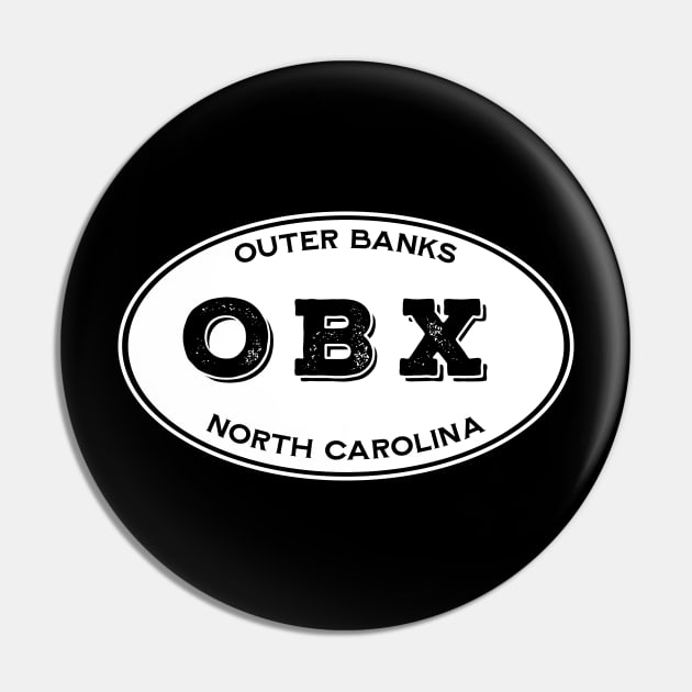 OBX Oval in White Pin by YOPD Artist