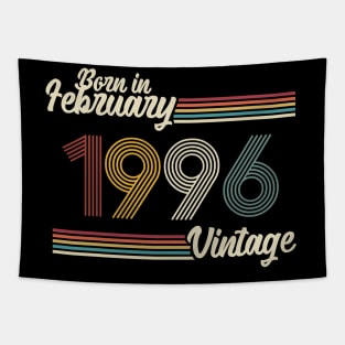 Vintage Born in February 1996 Tapestry