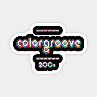 ColorGroove Logo Retro-Rainbow-Tube nostalgia (wf) Magnet