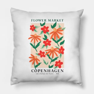 flower market - copenhagen Pillow