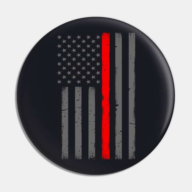 Thin Red Line American Flag Pin by bluelinemotivation