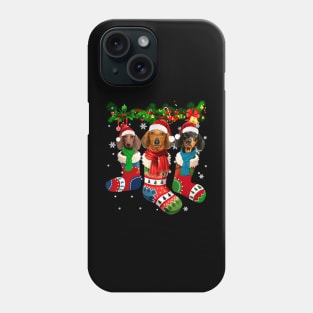 Dachshund In Christmas Sock Phone Case