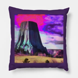 Devil's Tower in Wyoming Pillow