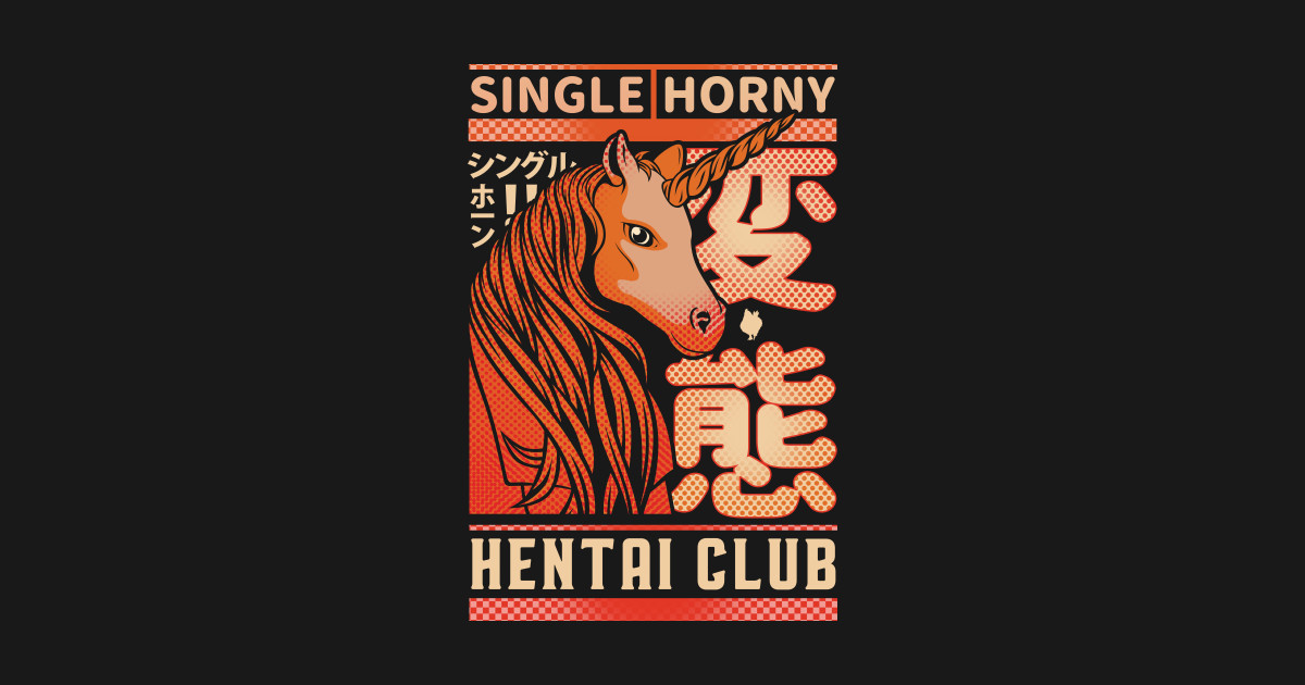Unicorn Hentai Club Hentai Pin Teepublic 0772
