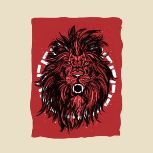 Lion portrait face mane illustration T-Shirt