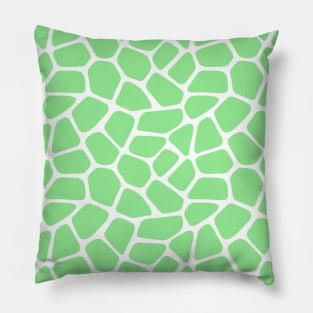 Green Giraffe Print Pillow