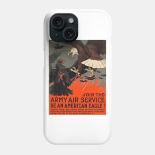 WWI Army Air Service Recruiting Poster Design - Be an American Eagle Phone Case