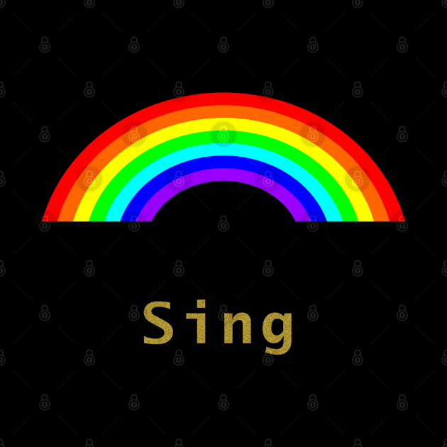 Gold Sing Rainbow by ellenhenryart