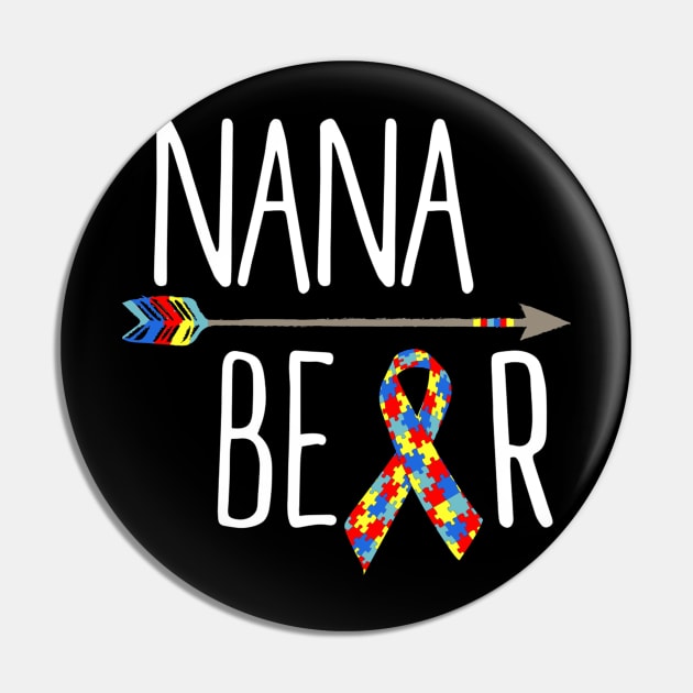 April Autism Awareness Nana Bear Pin by Danielsmfbb