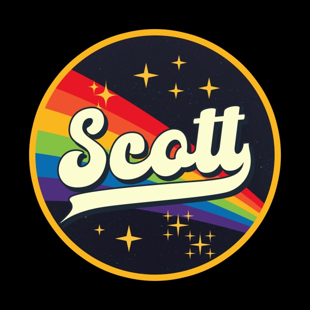 Scott // Rainbow In Space Vintage Style by LMW Art