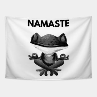 Namaste Frog Yoga Tapestry