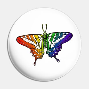 Rainbow Pride Butterfly Pin