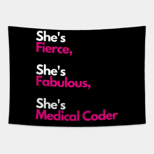 She's a Medical Coder Tapestry