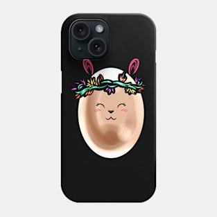 Cute Painted Easter Egg With Flower Wreath For Easter Phone Case