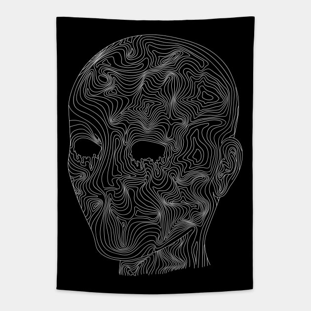 Parametric linear head with tears Tapestry by J_FC