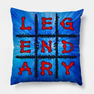 Legendary - Blue Grid Pillow