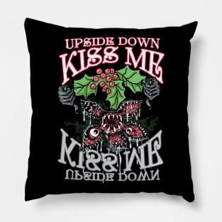 Upside Down Mistletoe Kiss Me Pillow