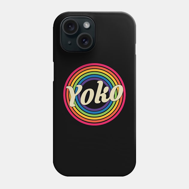 Yoko - Retro Rainbow Style Phone Case by MaydenArt