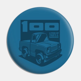 Medium Blue Poly - D-100 (1978 - White-Based - Ghost) Pin