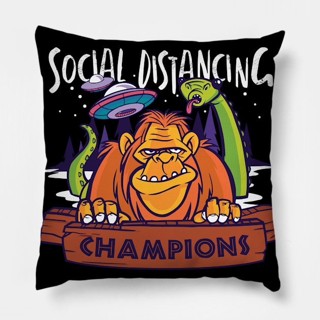 Social Distancing Champions Pillow by Hmus