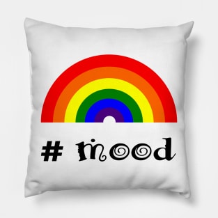 Rainbow mood - hashtag. Pillow