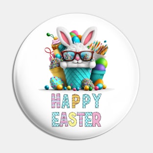 Happy Easter Bunny Pin